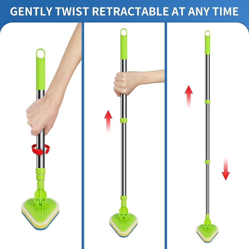 37" Extendable 2-in-1 Scrub Brush with Detachable Heads for Effortless Cleaning gallery