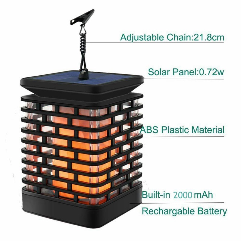 99LEDs Solar Power Flickering Flame Light Lantern Garden Landscape Walkway Lamp gallery