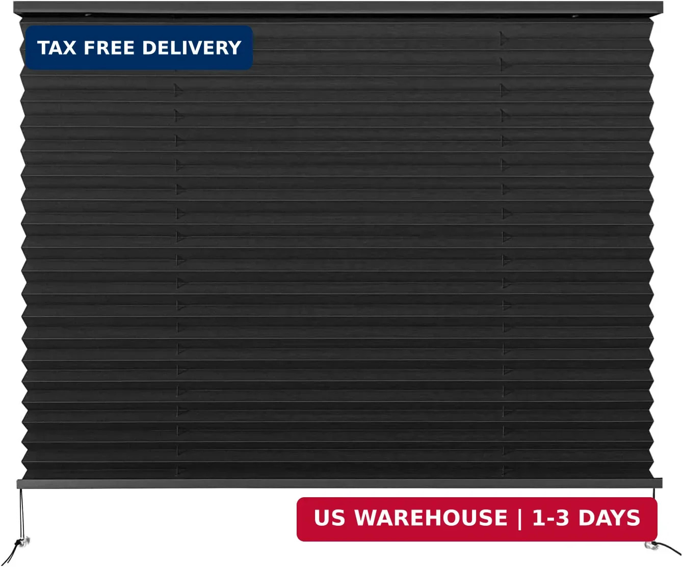 Share 32" x 24" Black RV Pleated Shades - Window Blinds for Campers & Trailers gallery