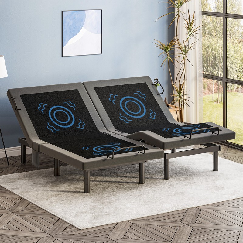 Verinch Adjustable Bed Frame Base With Massage Backlit Remote Quiet Twin XL King gallery