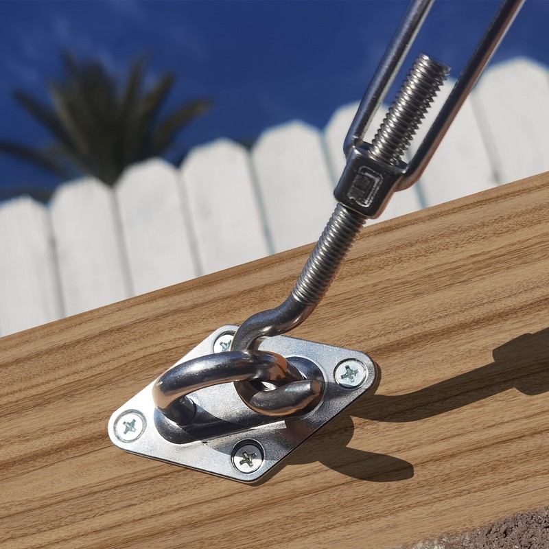 Triangle Rectangle Sun Shade Sail Stainless Steel Hardware Installation Kit Tool gallery