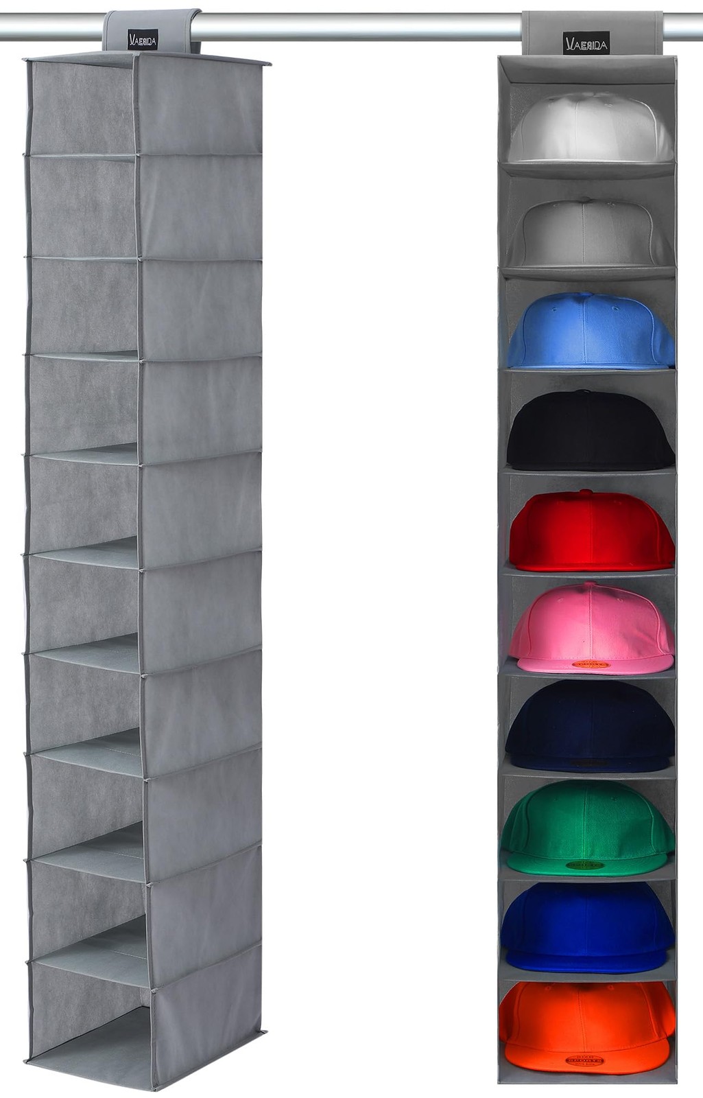 10 Shelf Hat Rack Hanging Closet/Organizer for Storage - Best Baseball Cap gallery