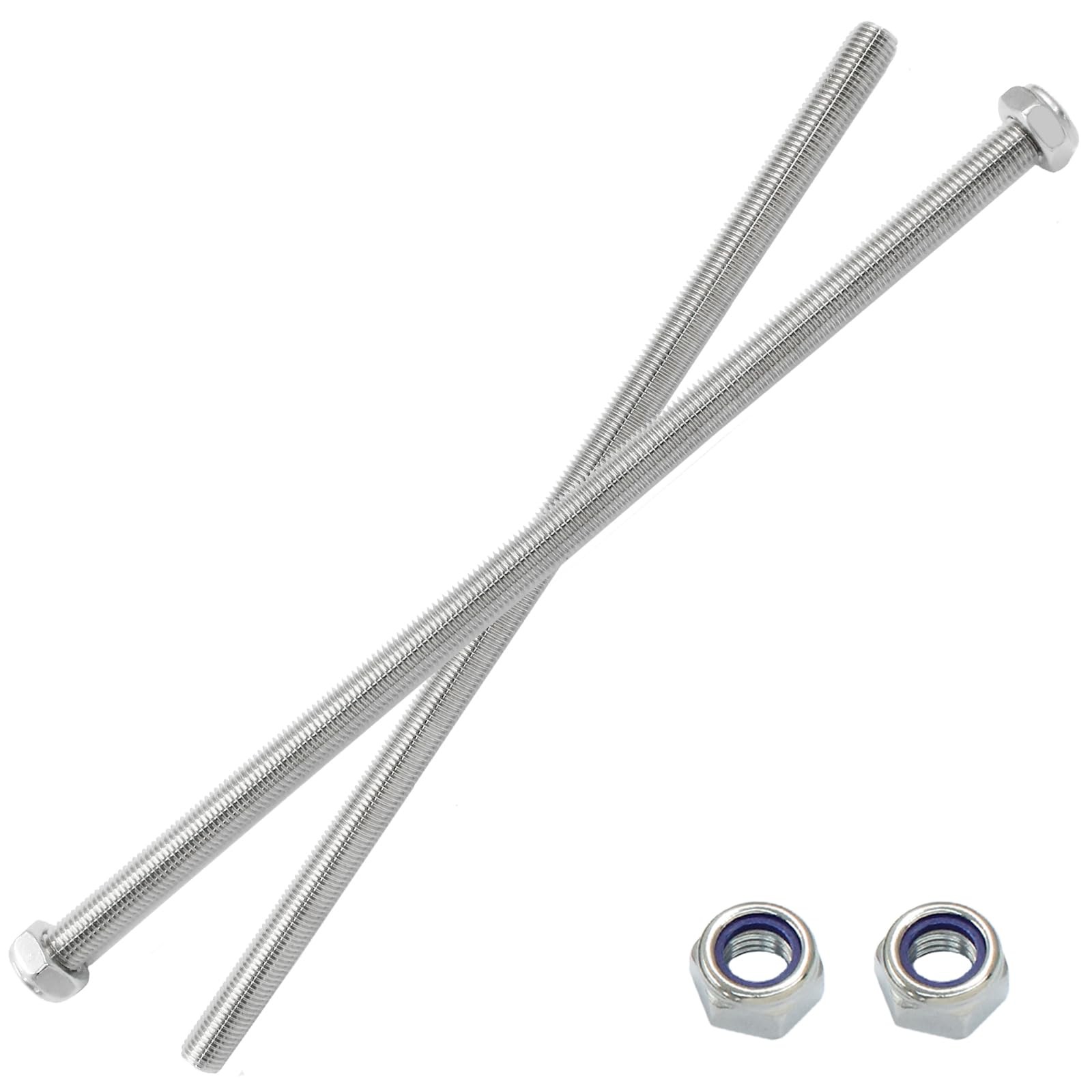 Jersvimc 2Pcs M10 x 250mm Threaded Rod Stainless Steel M10x250mm(2Pcs) gallery