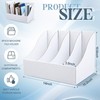 3 PCS Cardboard Magazine File Holders 12 Grids White 10.6x10.2x14 Inch gallery