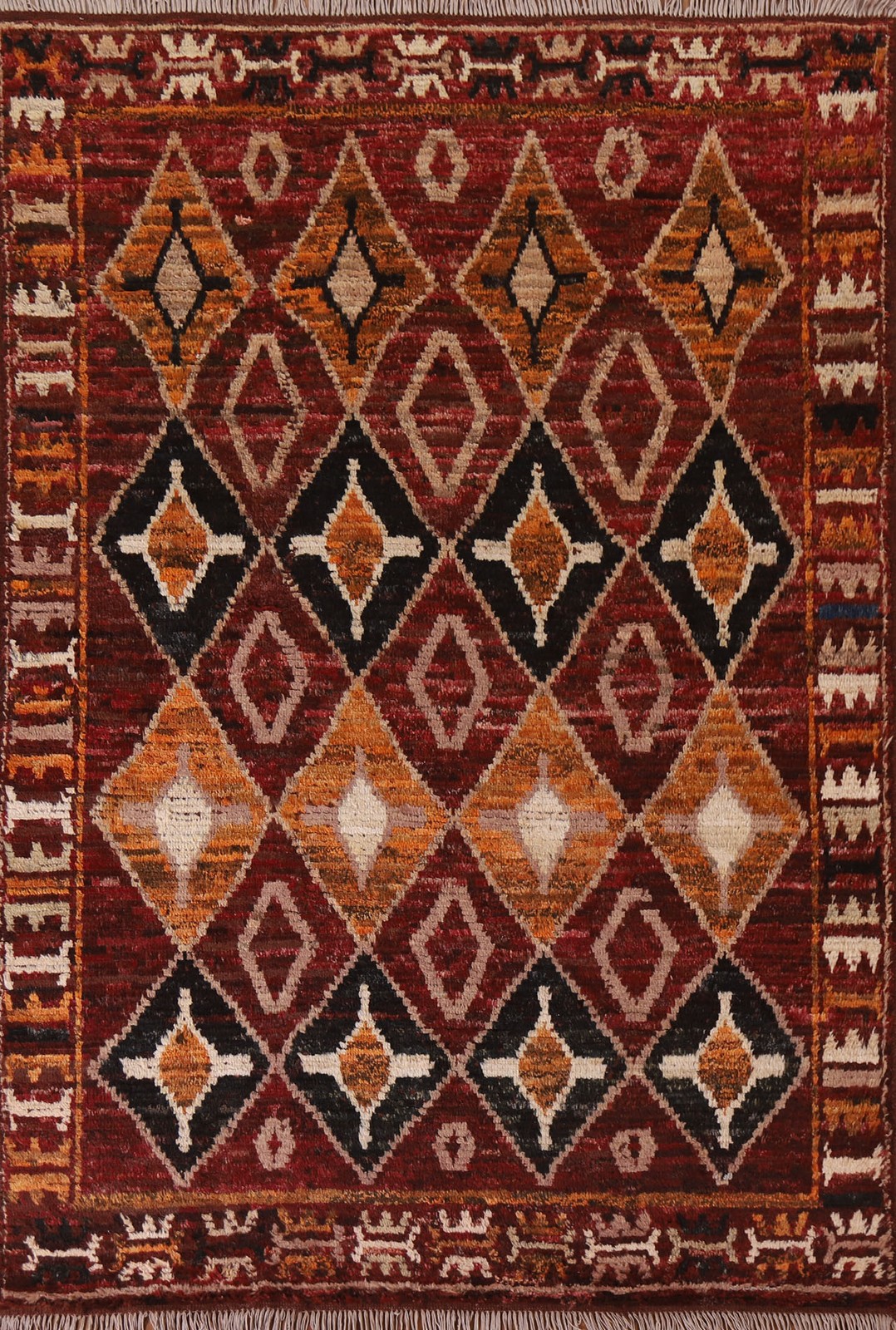 All-Over Geometric Moroccan Area Rug Living Room Handmade Berber Wool Carpet 6x8 gallery
