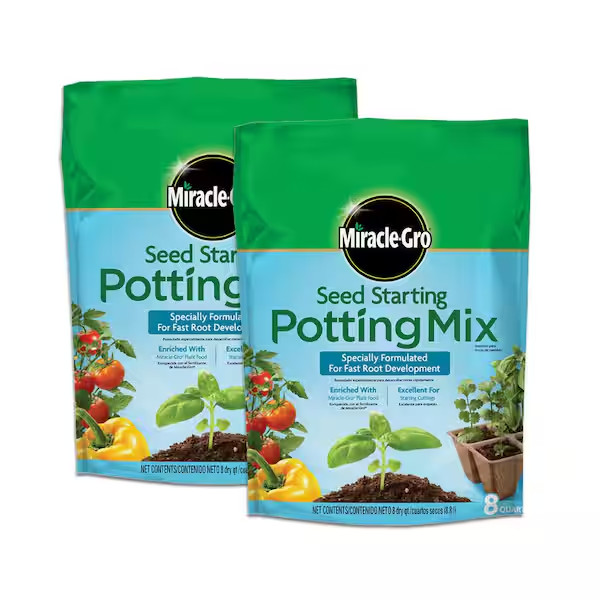 2-Pack Miracle-Gro Seed Starting Potting Soil Mix-16 Qt for Optimal Plant Growth gallery