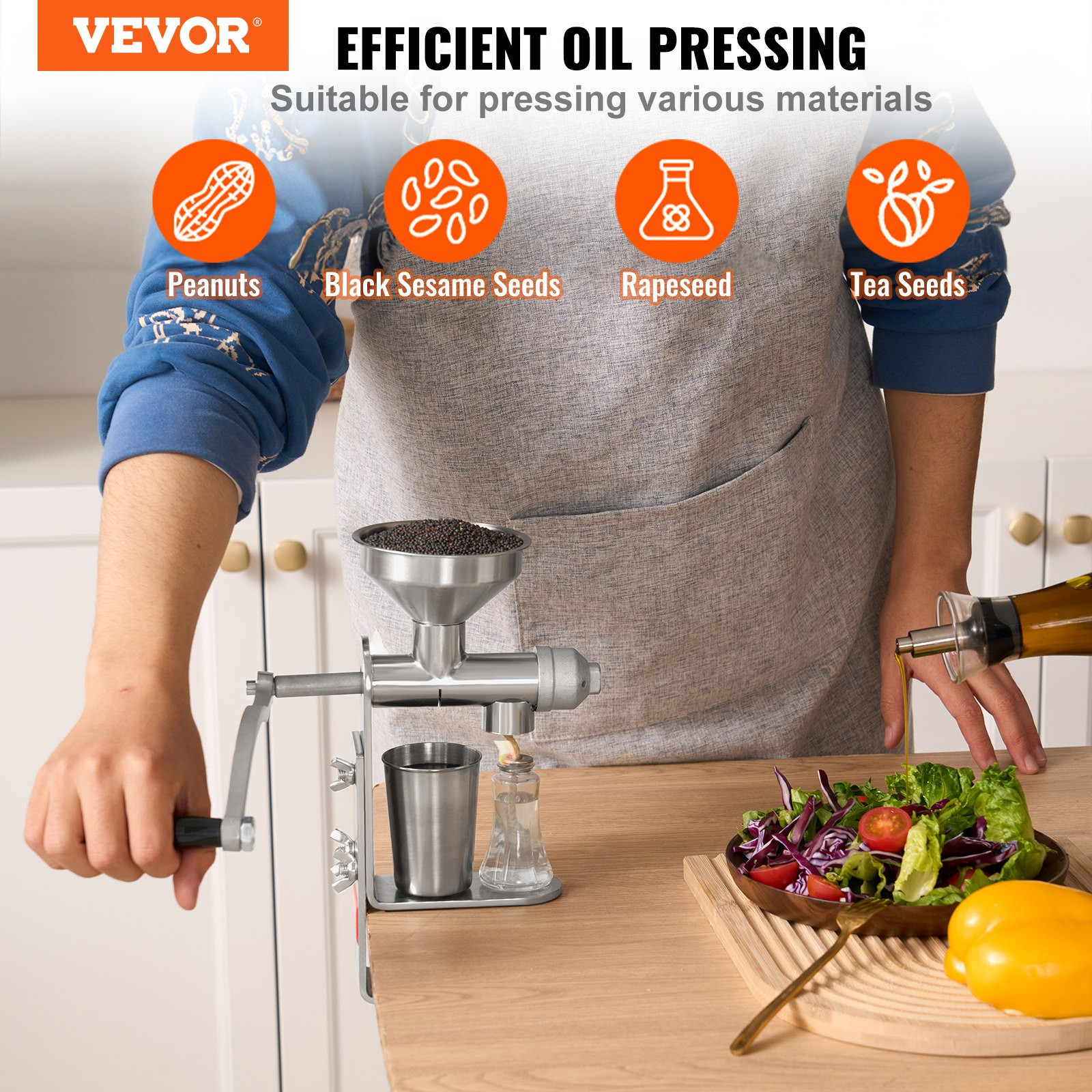 Manual Oil Press Machine, Stainless Steel Oil Extractor Machine, Tea Seeds gallery
