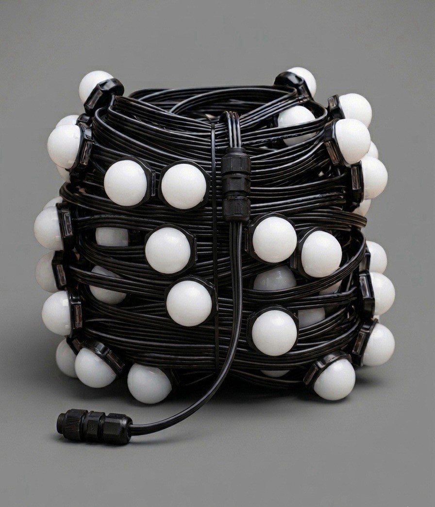 Color Kinetics ICOLOR FLEX Globe String Lights Black Cord 25ft 108-000045-00 gallery