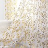 Sheer Curtains 84 Inch Length 2 Panels 52"W x 84"L (Pack of 2) Gold and White gallery