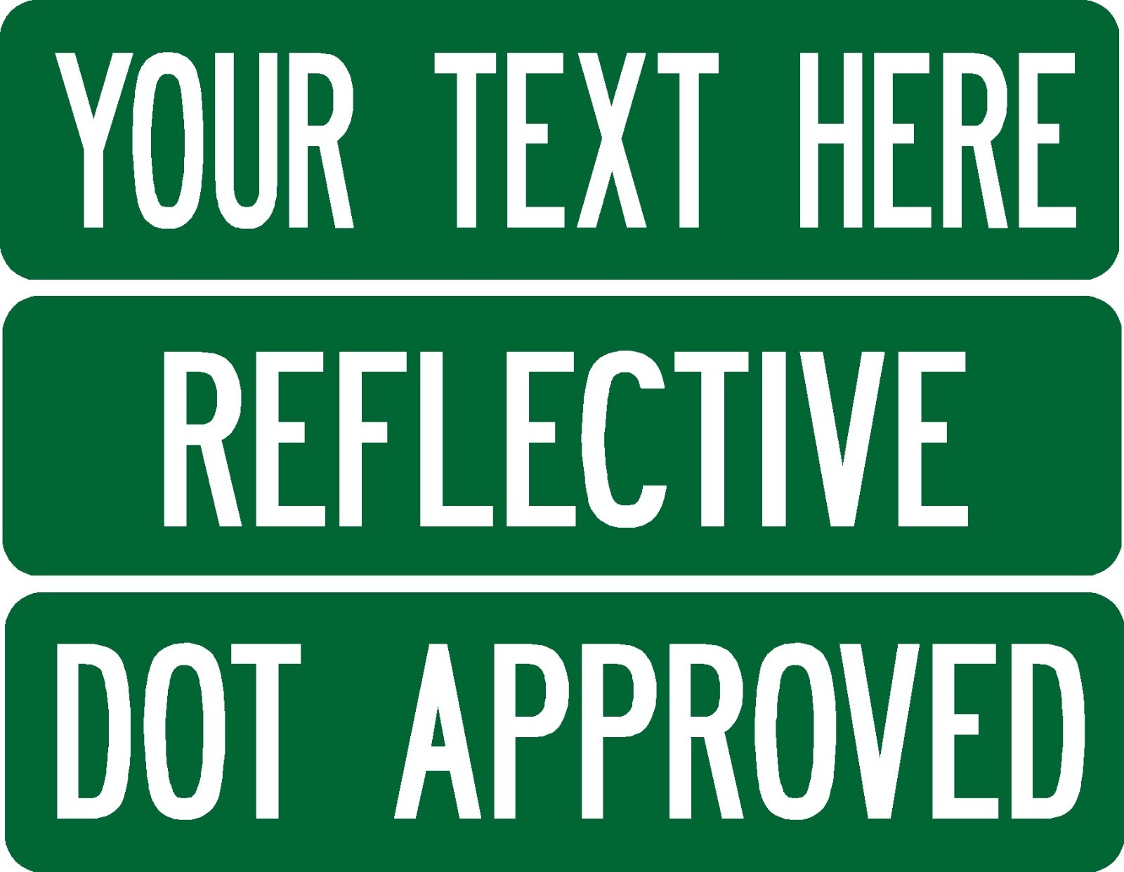 Custom street sign .080 thick 2-sided PRISMATIC REFLECTIVE GREEN road sign gallery