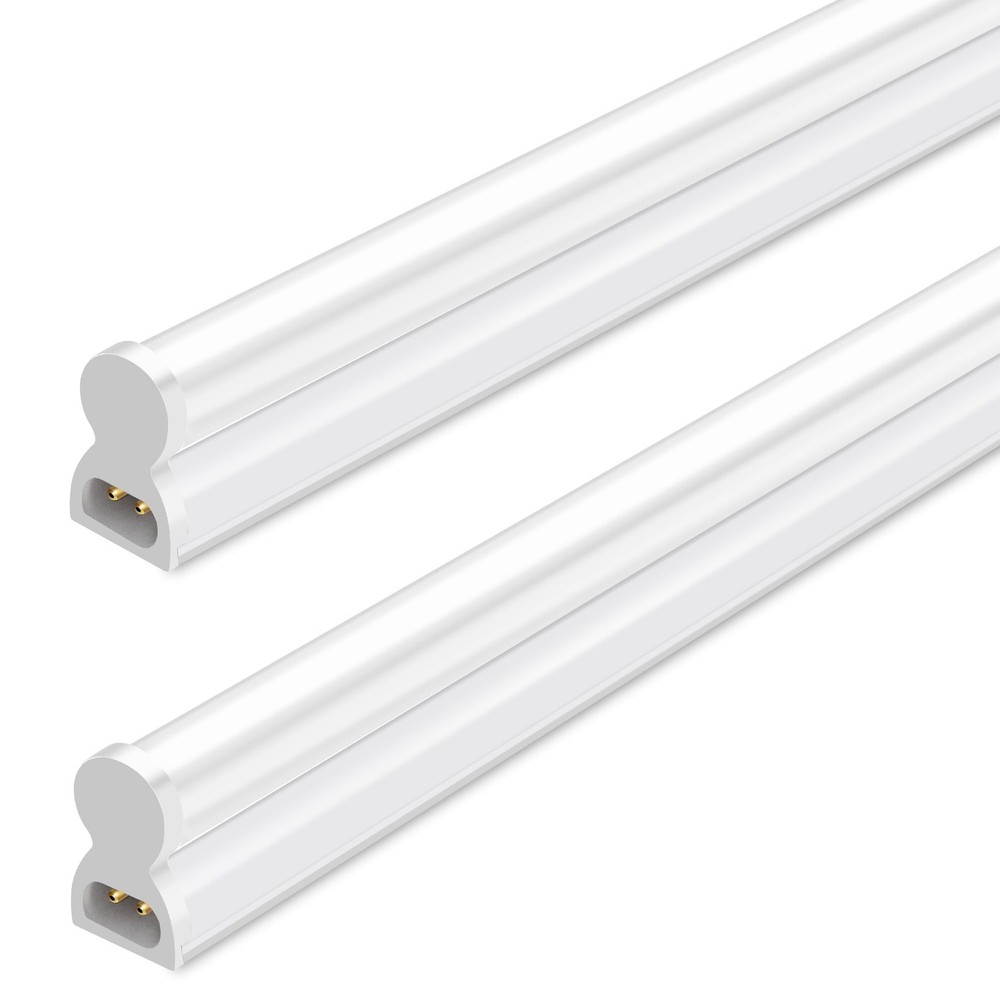 2 Pack LED Shop Light 4FT T5 Integrated Single Fixture 22W 2200lm 6500K Supe