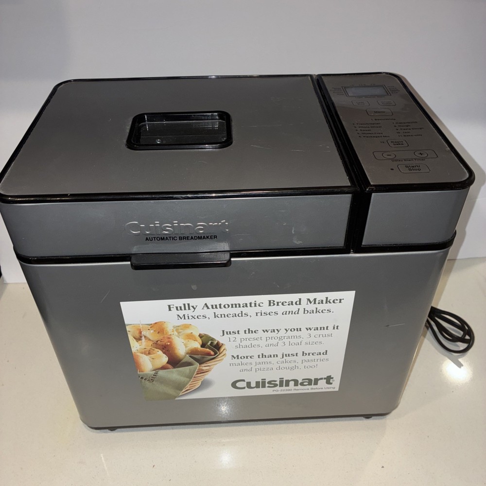 Cuisinart Automatic Bread Maker BMKR-200 1 to 2 Pound Loafs *CLEANED / TESTED