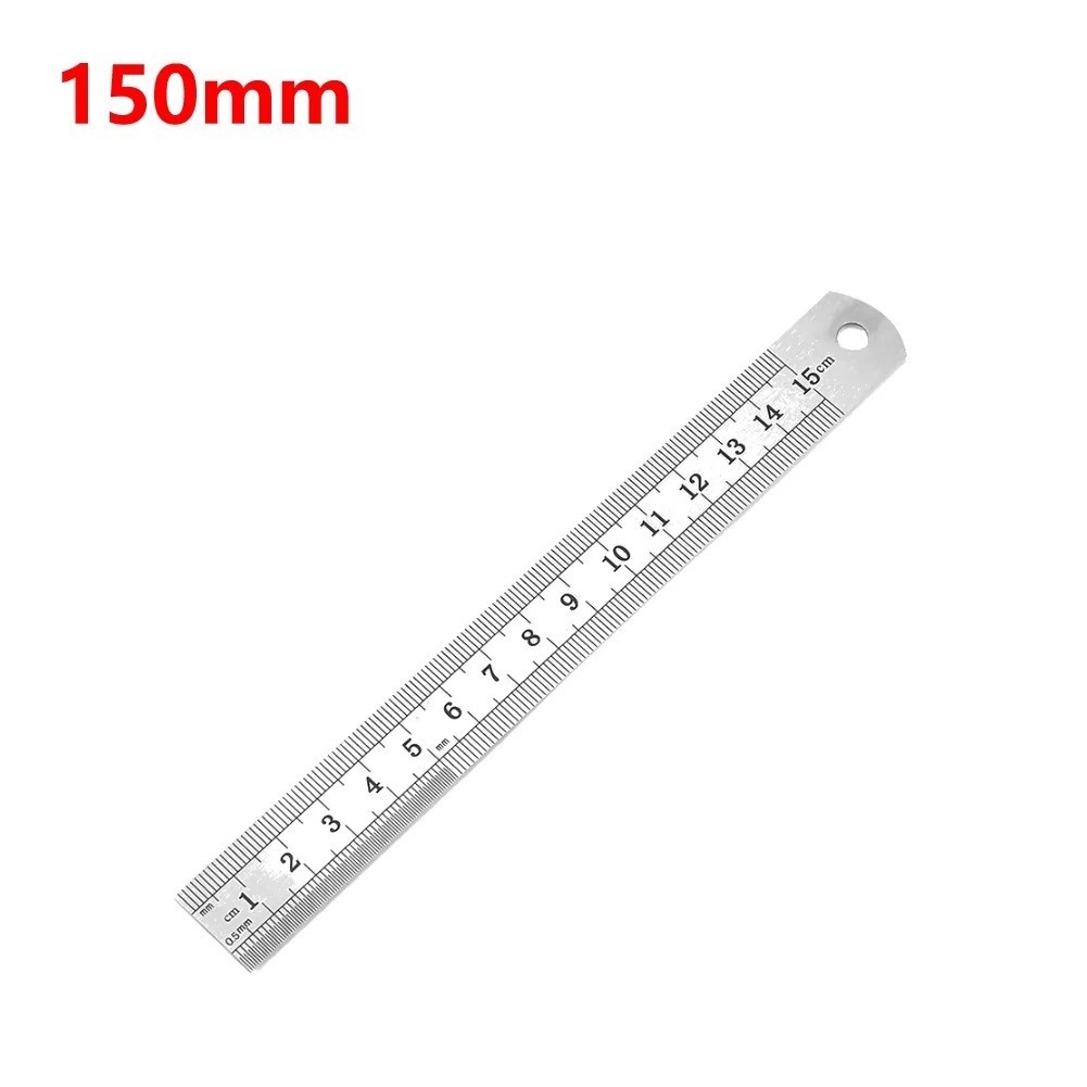 2pc 6" Pocket Metal Steel Measuring Scale Ruler Set Metric & SAE 1/2" Wide gallery