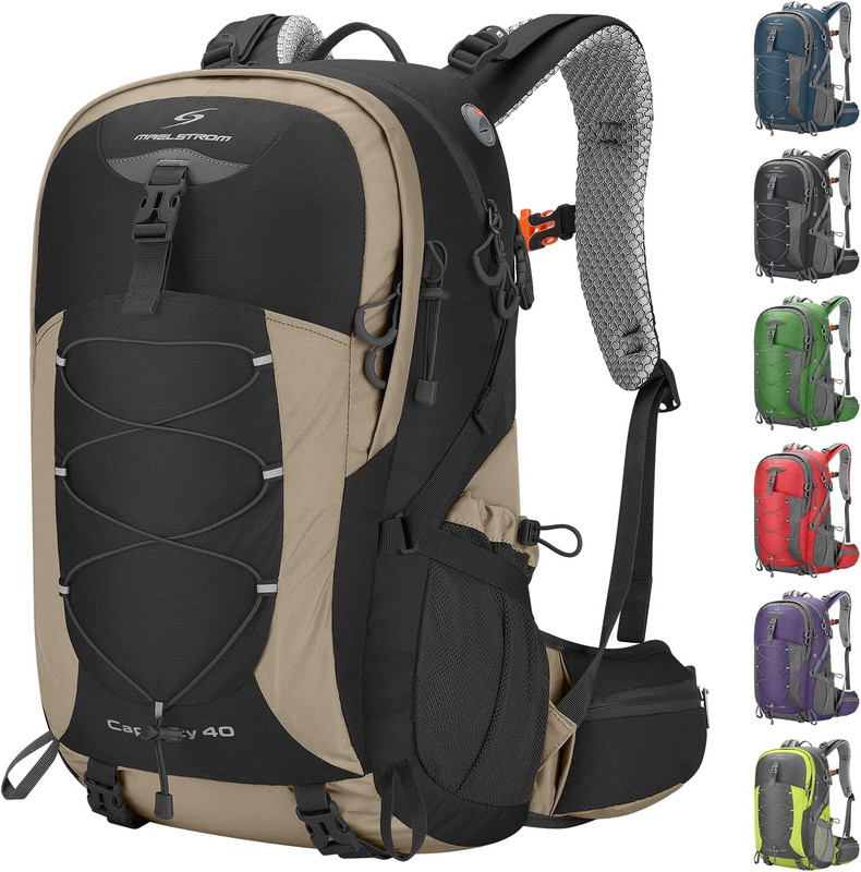 Hiking Backpack,Camping Backpack,40L Waterproof Hiking Daypack with Rain Cover,L