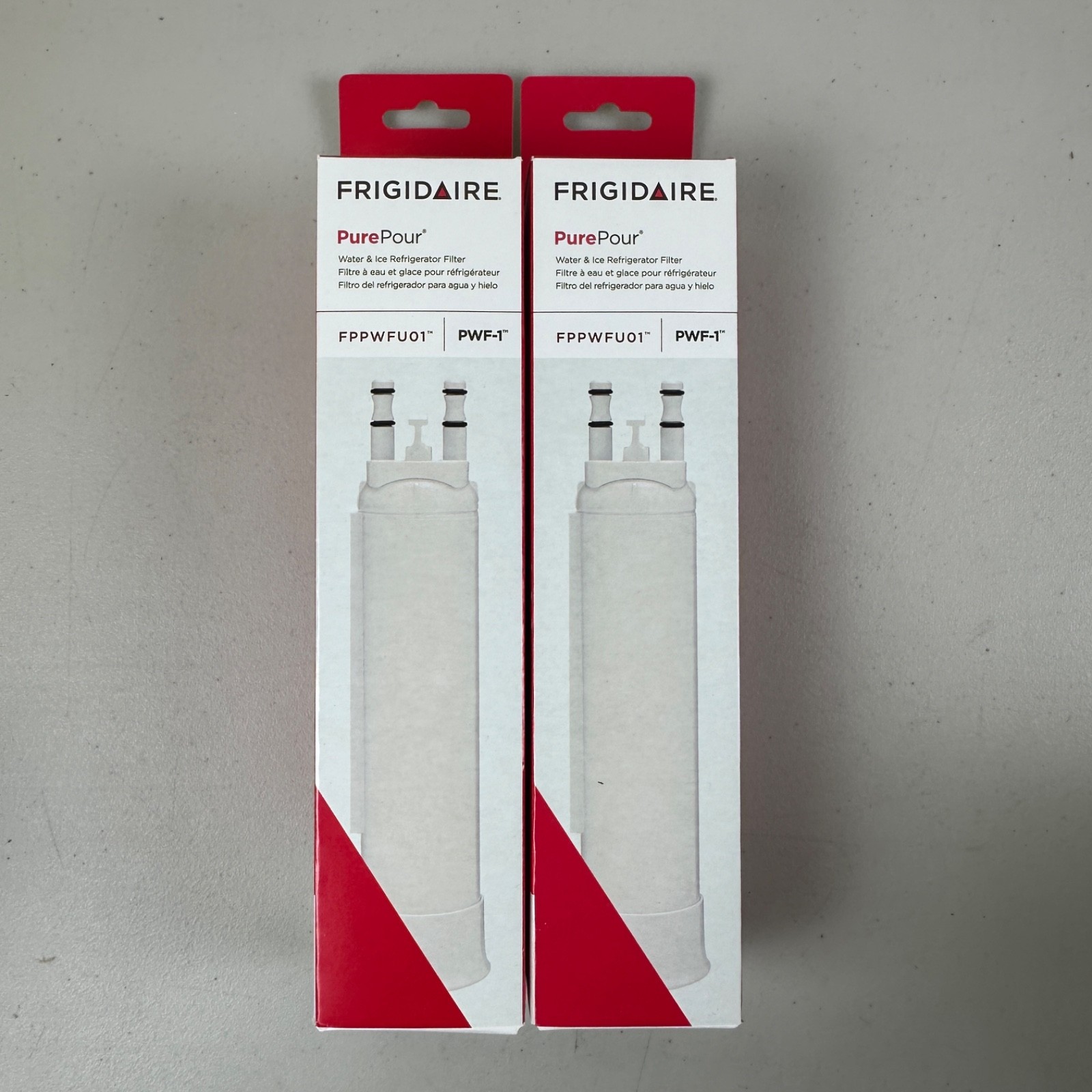 2 PACK Frigidaire FPPWFU01 PurePour PWF-1 Refrigerator Water Filter Replacement gallery