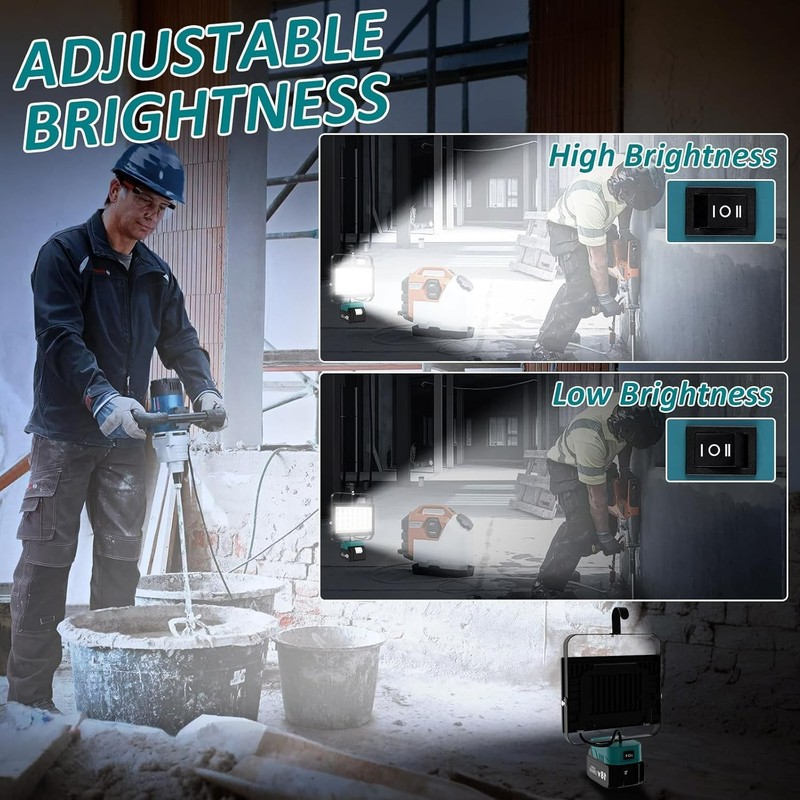 100W LED Work Light, Cordless Portable Light for 20V Max BatteryNot Included,... gallery