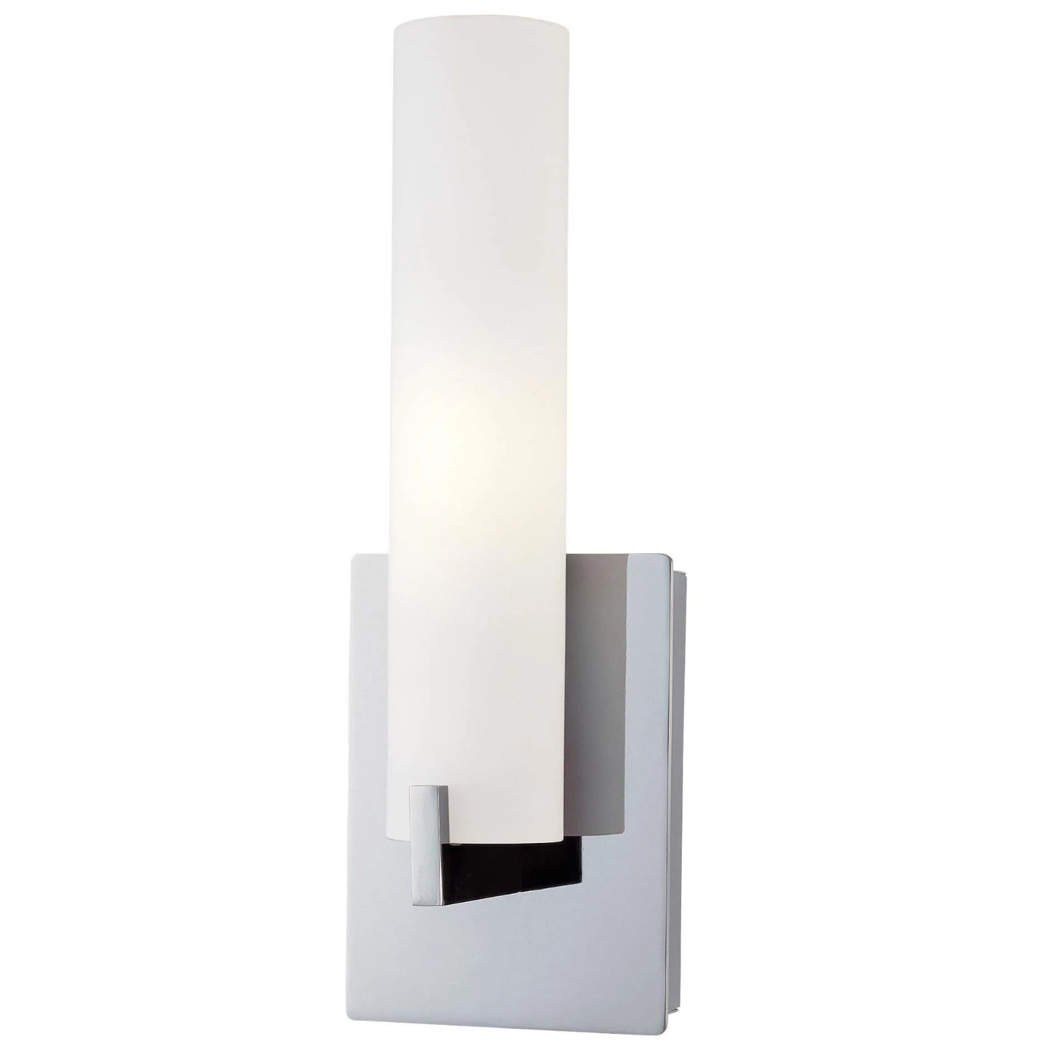 Kovacs Integrated LED Tube 13" Tall Bathroom Sconce Etched Opal Shade P5040-077 gallery