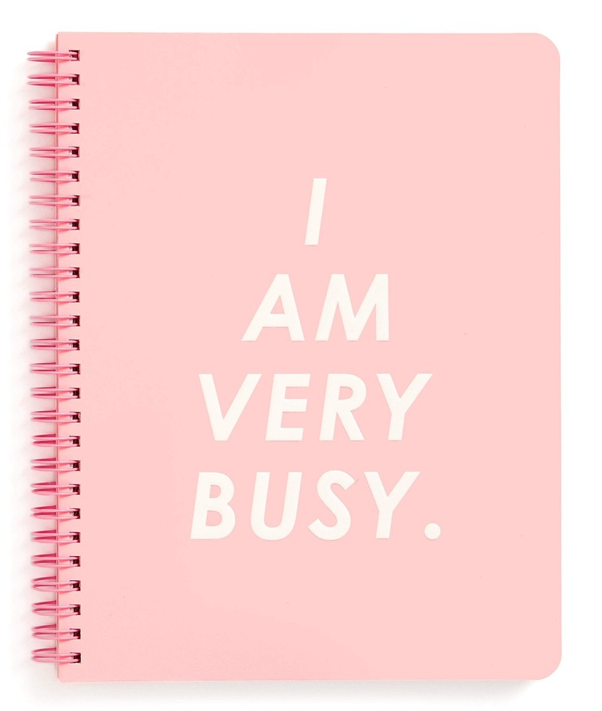 ban.do Rough Draft Mini Spiral Notebook, 9" x 7" with S, I Am Very Busy