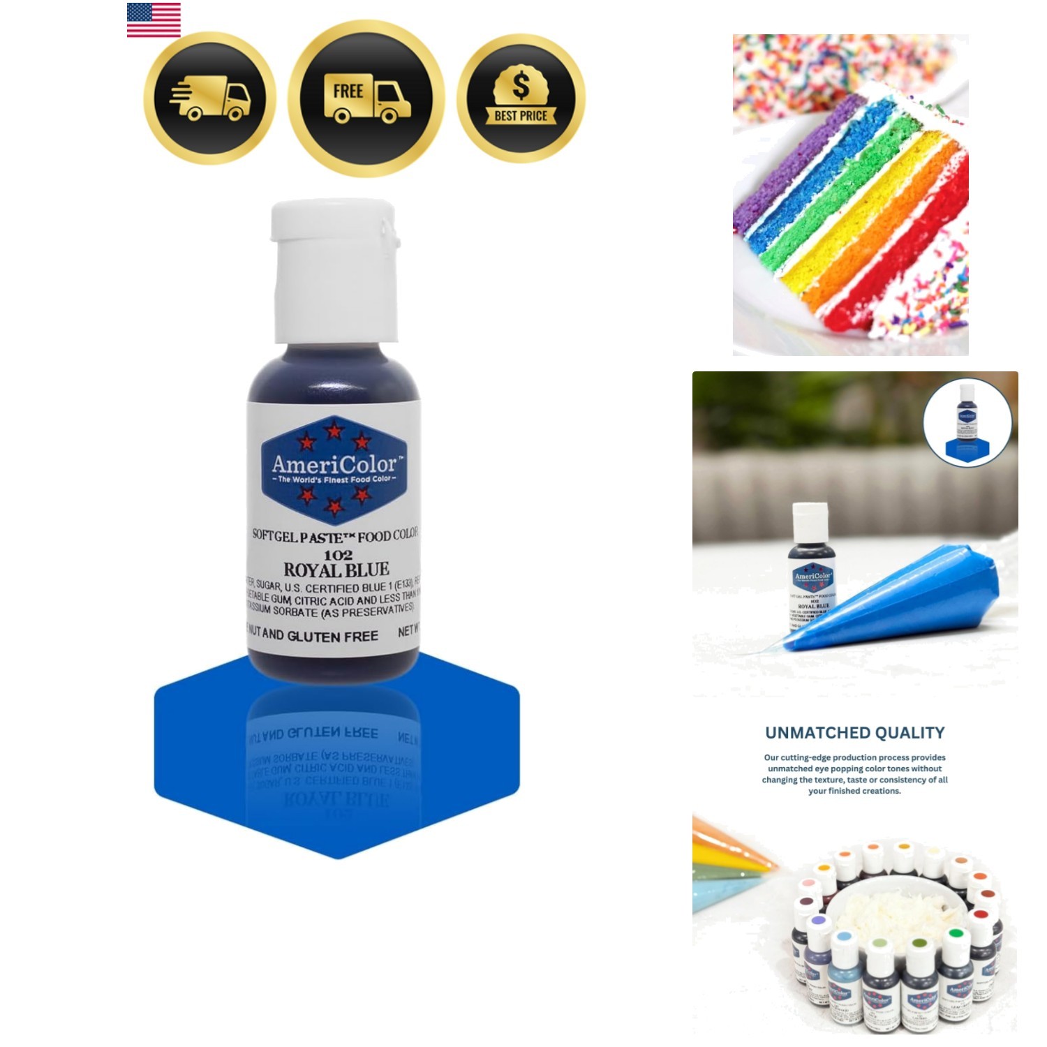 Food Coloring Soft Gel Paste Royal Blue 0.75 Fl Oz Cake Decor Icing gallery