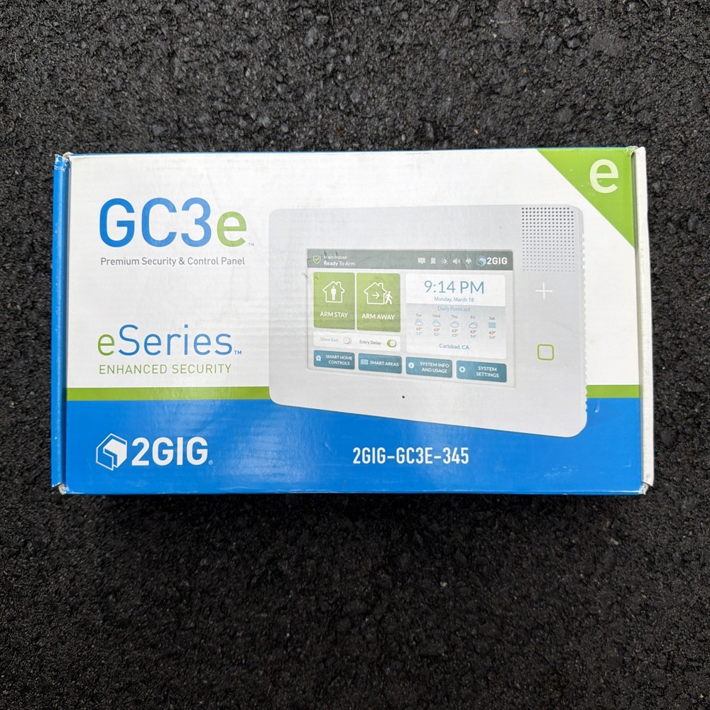 2GIG GC3E-345 7" Touch Screen Security Control Panel White