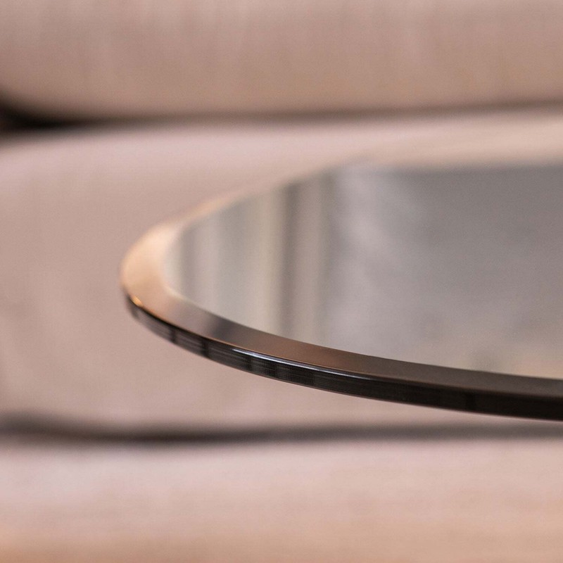 48" Round Clear Tempered Glass Table Top 3/4" Thick Flat Polished Edge gallery