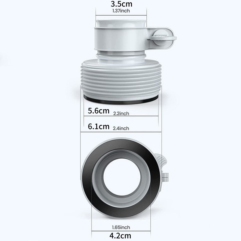 Multifunctional 2x 1.25" to 1.5" Type B Hose Adapter For Bestway Coleman Intex gallery
