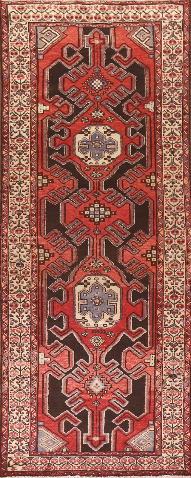 Traditional Geometric Tribal Vintage Hand-made Hallway Runner Rug 4x10 Carpet gallery