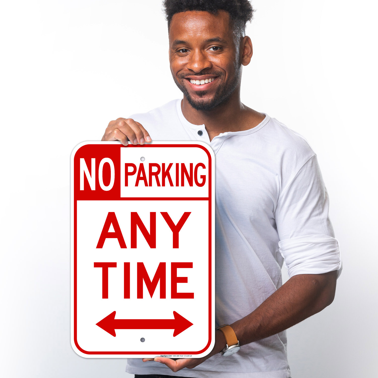 No Parking Any Time Bidirectional Arrow, gallery