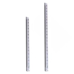 2Pcs Student Geometry Tool Clear Triangular Rulers Measurement Tool 15cm 20cm