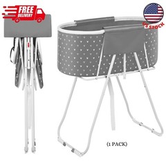 Portable Elevated Dog Bathtub, Foldable Pet Shower Station, Quick Drainage, Grey