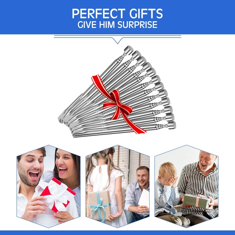 12 Pieces Telescoping Magnet Pickup Tools in 2 Lb Magnetic Stick silver gallery