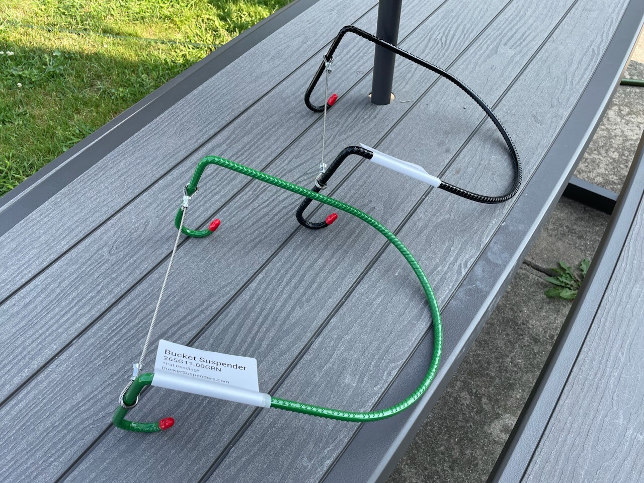 Bucket Suspender Bucket Hanger, Planter for 2" x 6" boards, No Fasteners Rq'd gallery