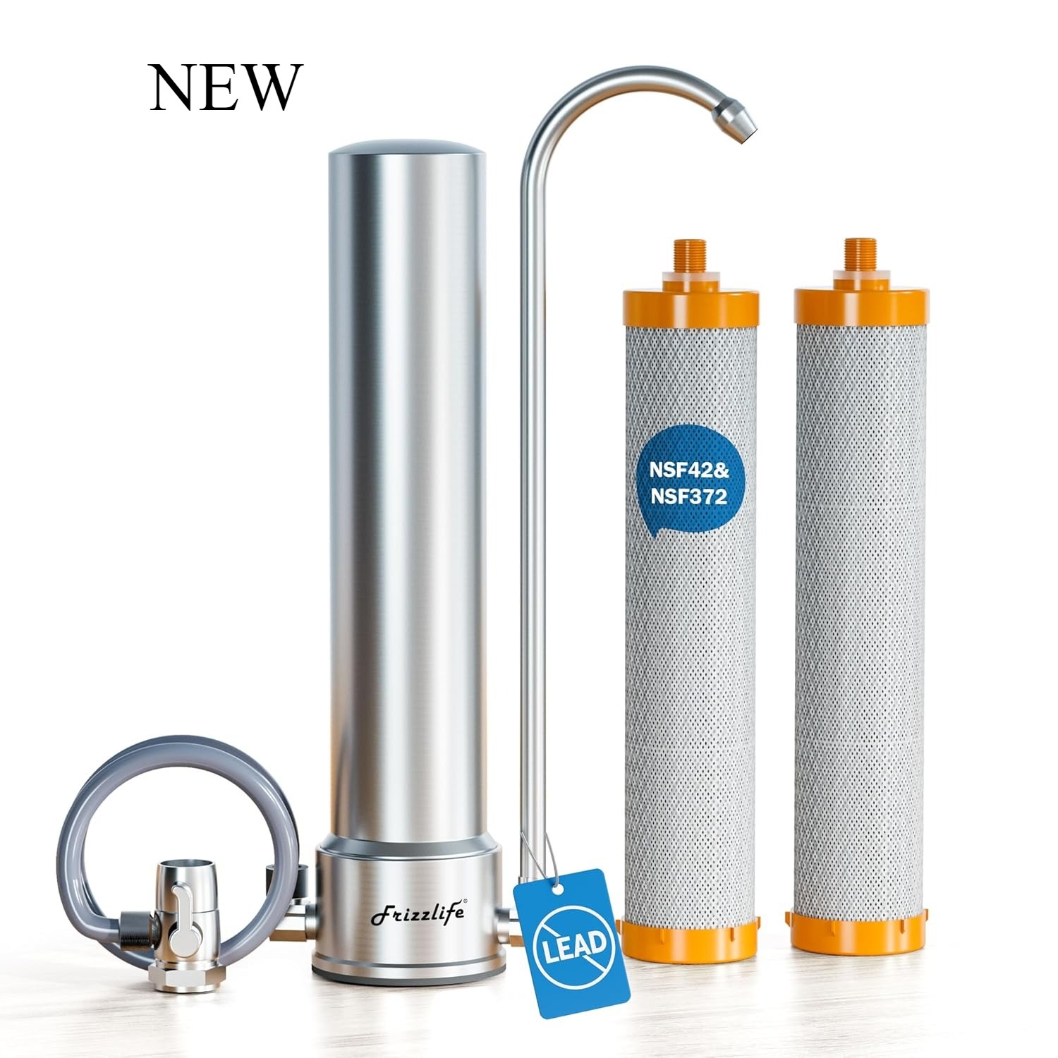 Frizzlife Water Filter for Sink Faucet, SS99 (Extra 1 Filter), 16000 Gallons gallery