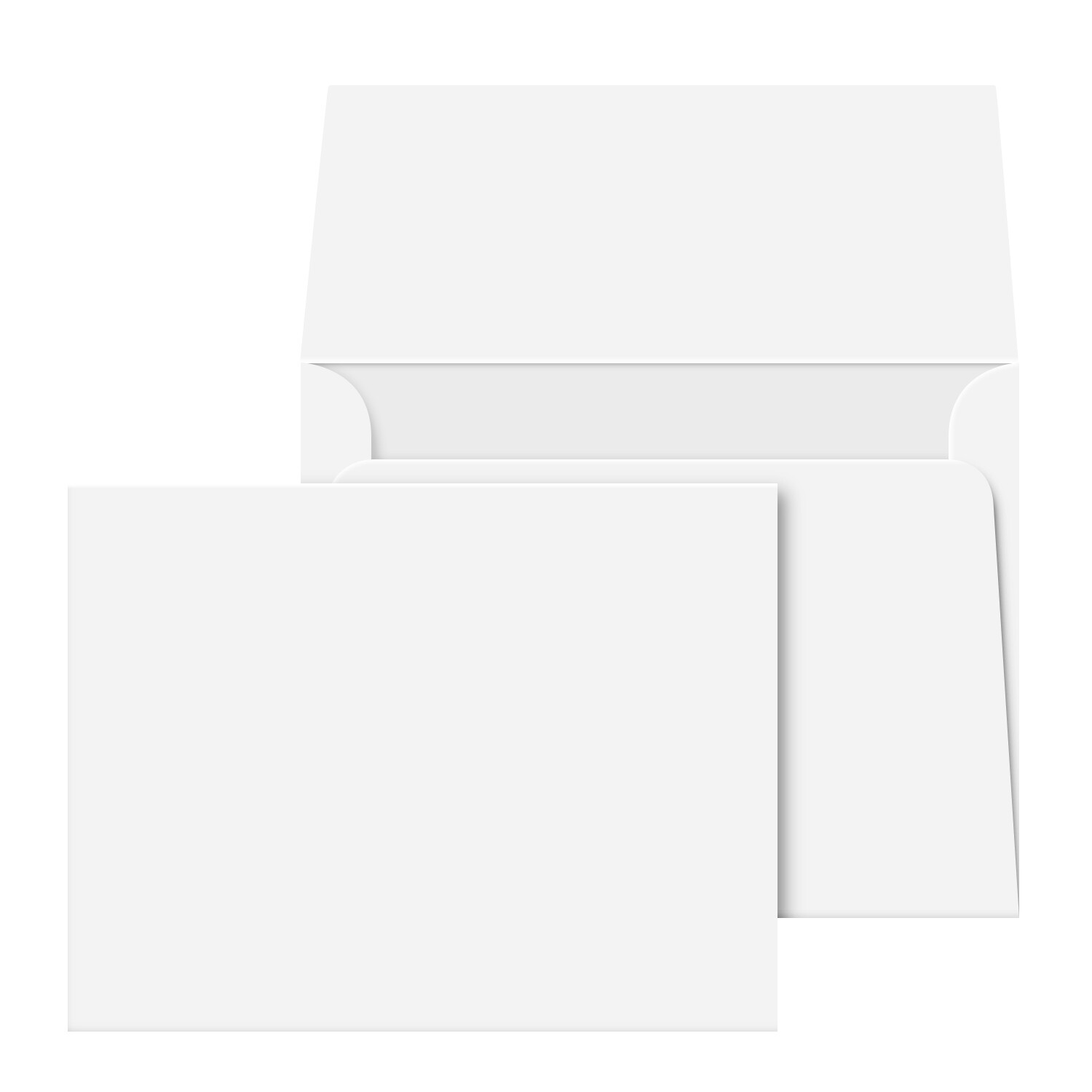 A6 Blank White Note Cards & Envelopes - 65lb Cover - 4 1/2 x 6 - Set of 50 gallery