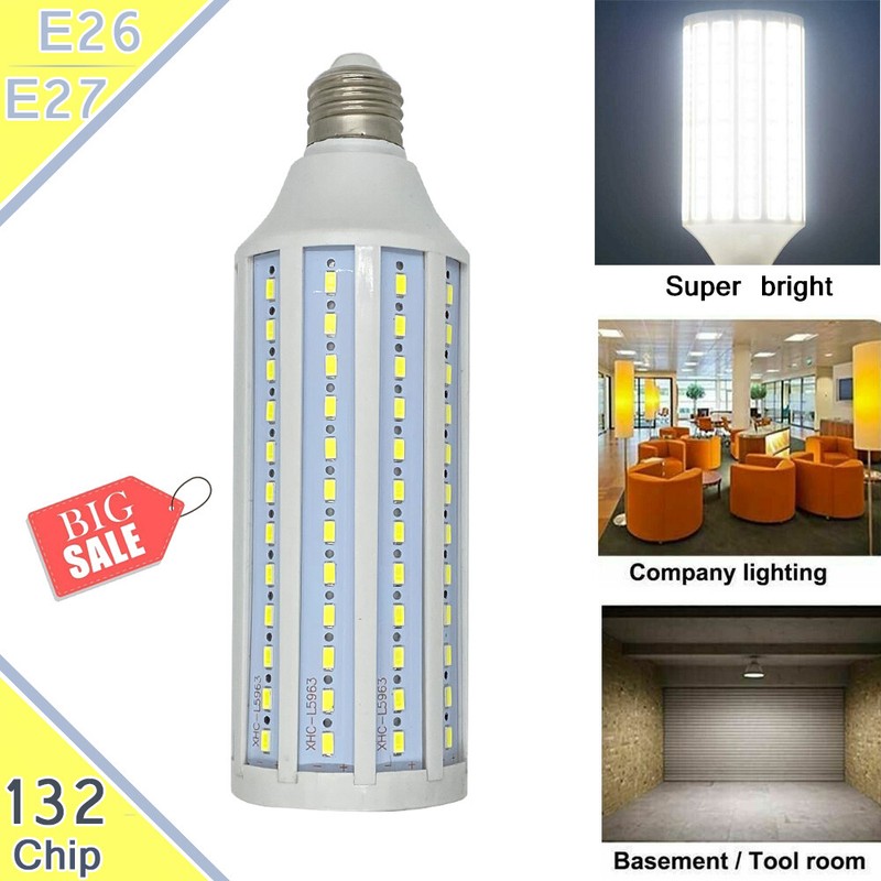E26 LED Corn Light Bulb 6000K Cool Daylight White Super Bright 50W 60W 450W Eq. gallery