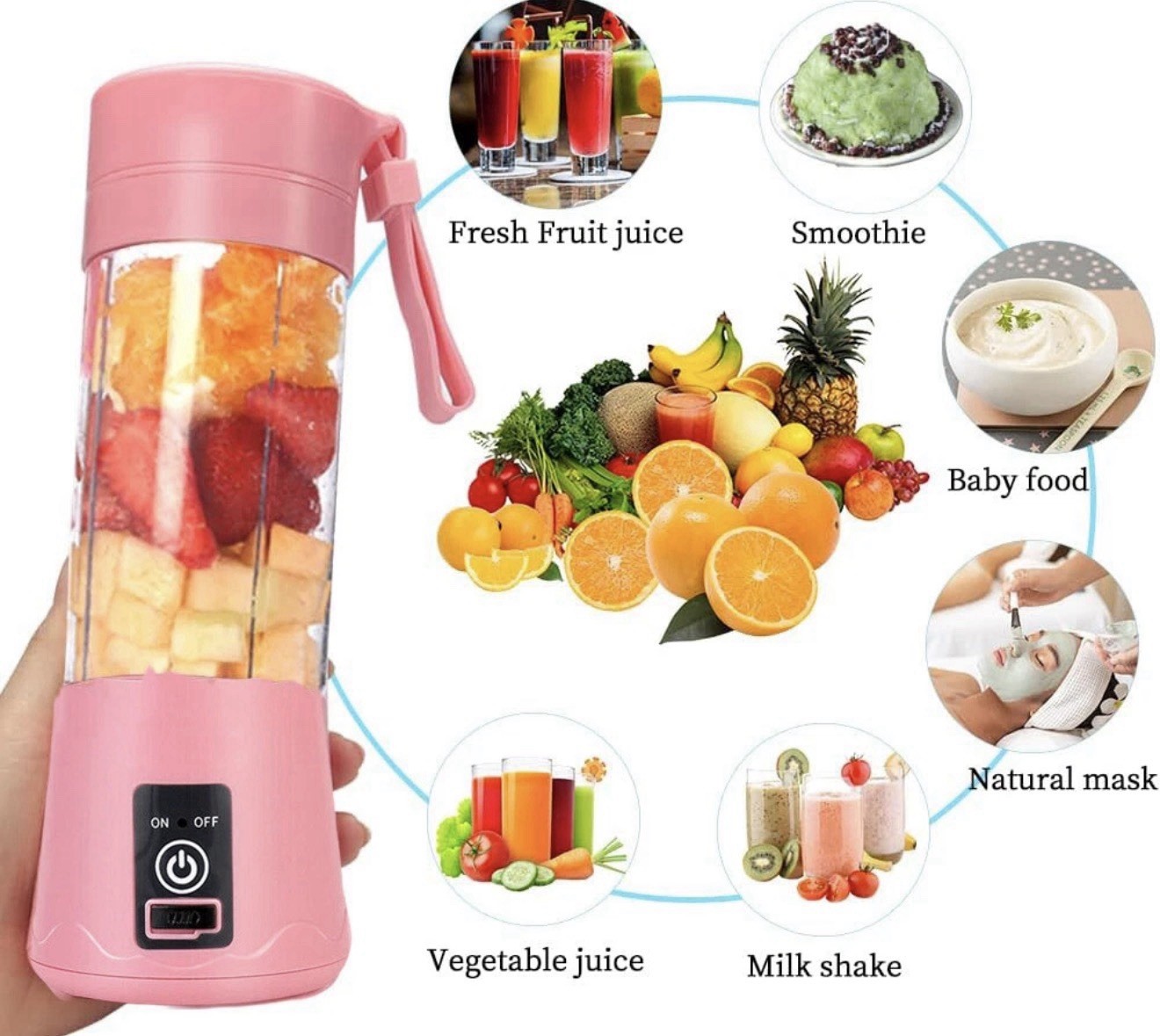 Bosch HMT72M450 Personal Blender Pink Portable Electric Plastic Smoothie Juice gallery