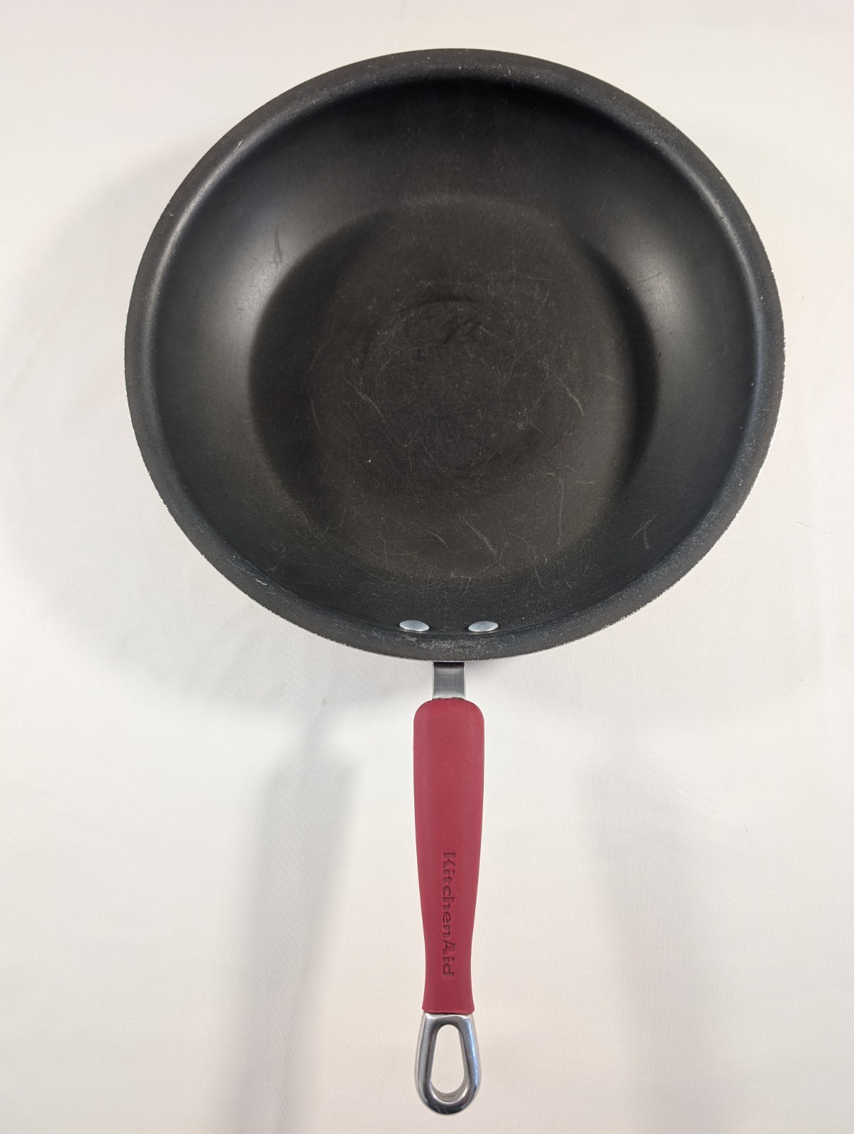 Kitchen Aid 12 in/30cm Red Non Stick Pan with Lid Balance Heat Distribution gallery