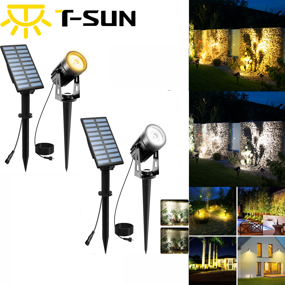 Solar LED Spot Lights Outdoor Garden Patio Security Pathway Landscape Lamp US gallery