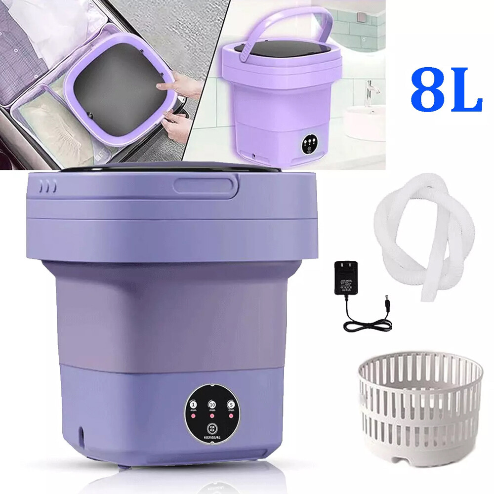 Portable Mini Washing Machine Washer Foldable Washer and Spin Dryer Small Travel gallery