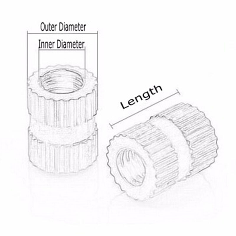M5 5mm Brass Solid Knurled Nuts Thumb Nuts Insert Embedded Nuts gallery