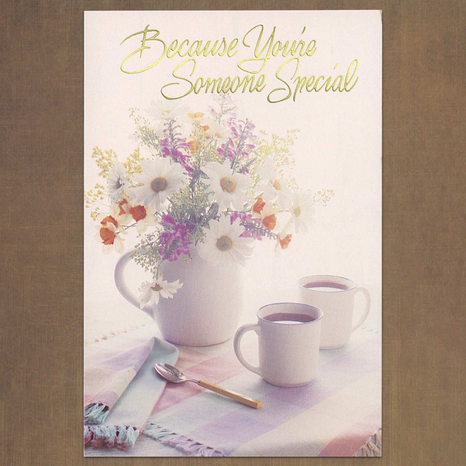HAPPY BIRTHDAY Card by American Greetings Someone Special Tea Flowers + Envelope gallery