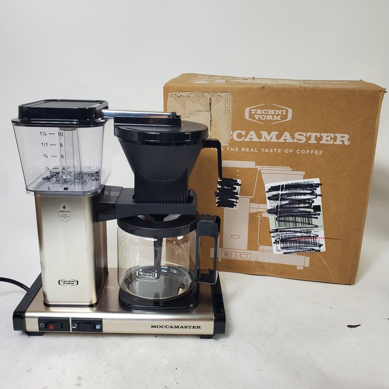 Technivorm MOCCAMASTER KBGV Coffee Maker Brushed Silver 53940 Chipped Plate gallery