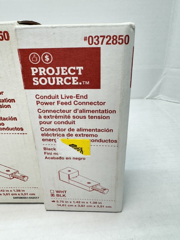 POWER SOURCE COMDUIT LIVE-END POWER FEED CONNECTOR Lot Of 4 Black And White 0372 gallery