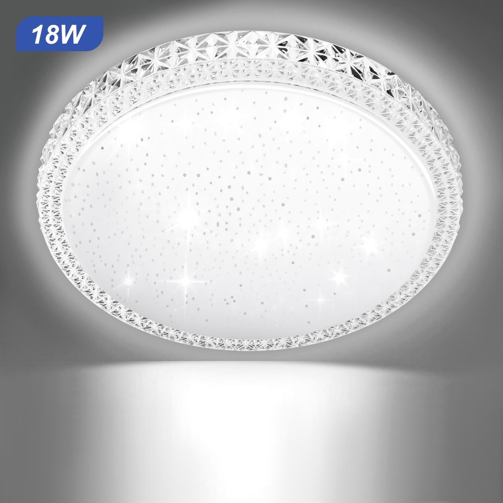 LED Flush Mount Ceiling Light Ultra Thin Round Cool White 6000K 18W/24W/36W/48W