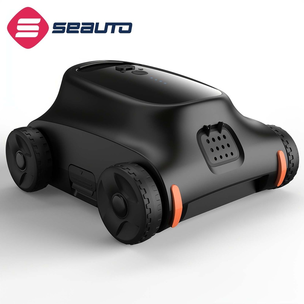Seauto Cordless Robotic Pool Cleaner Vacuum Above Ground Flat 180Min AutoPark