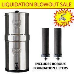 Berkey Water Filter System with Premium Boroux Foundation Black Filters