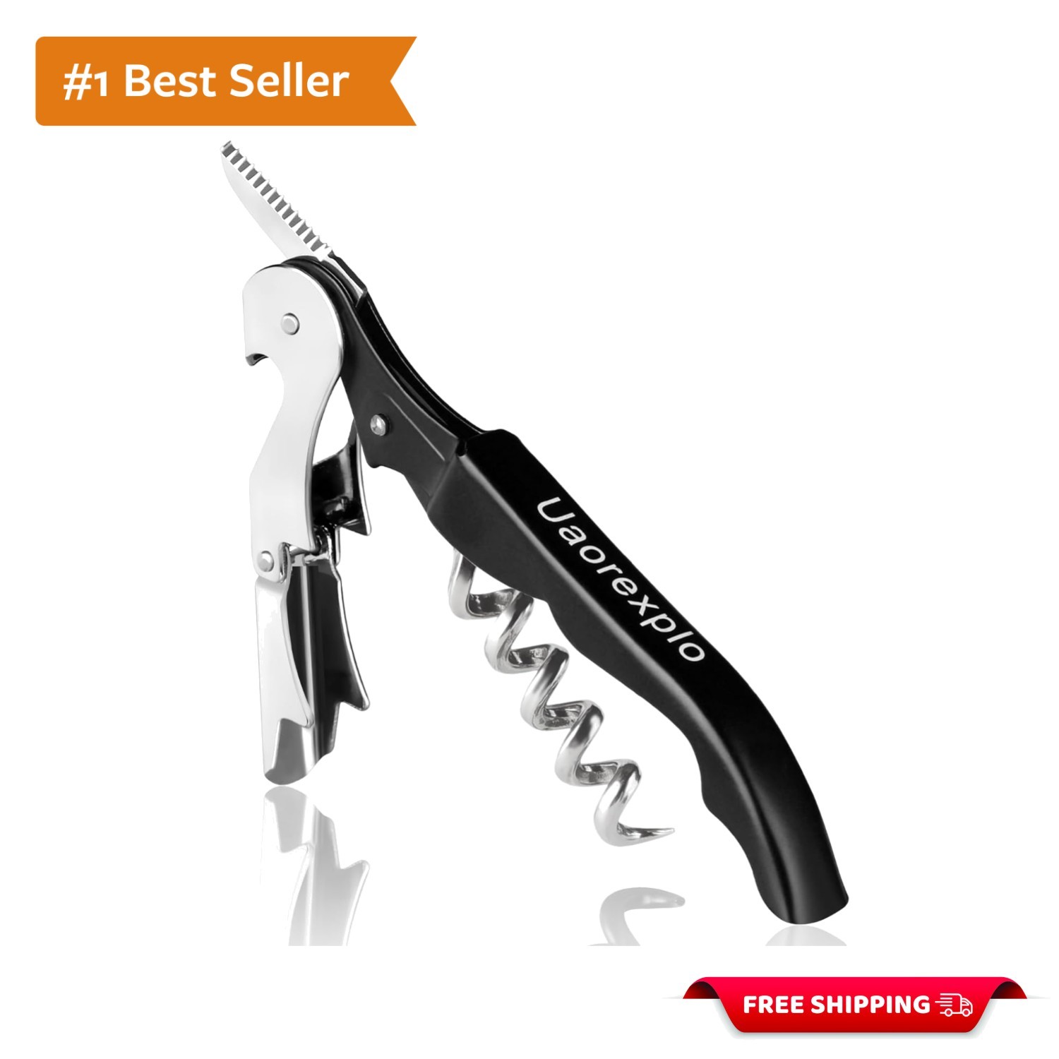 Foldable Heavy-Duty Wine Key with Double Hinged Cork Removal – Elegant & Durable gallery