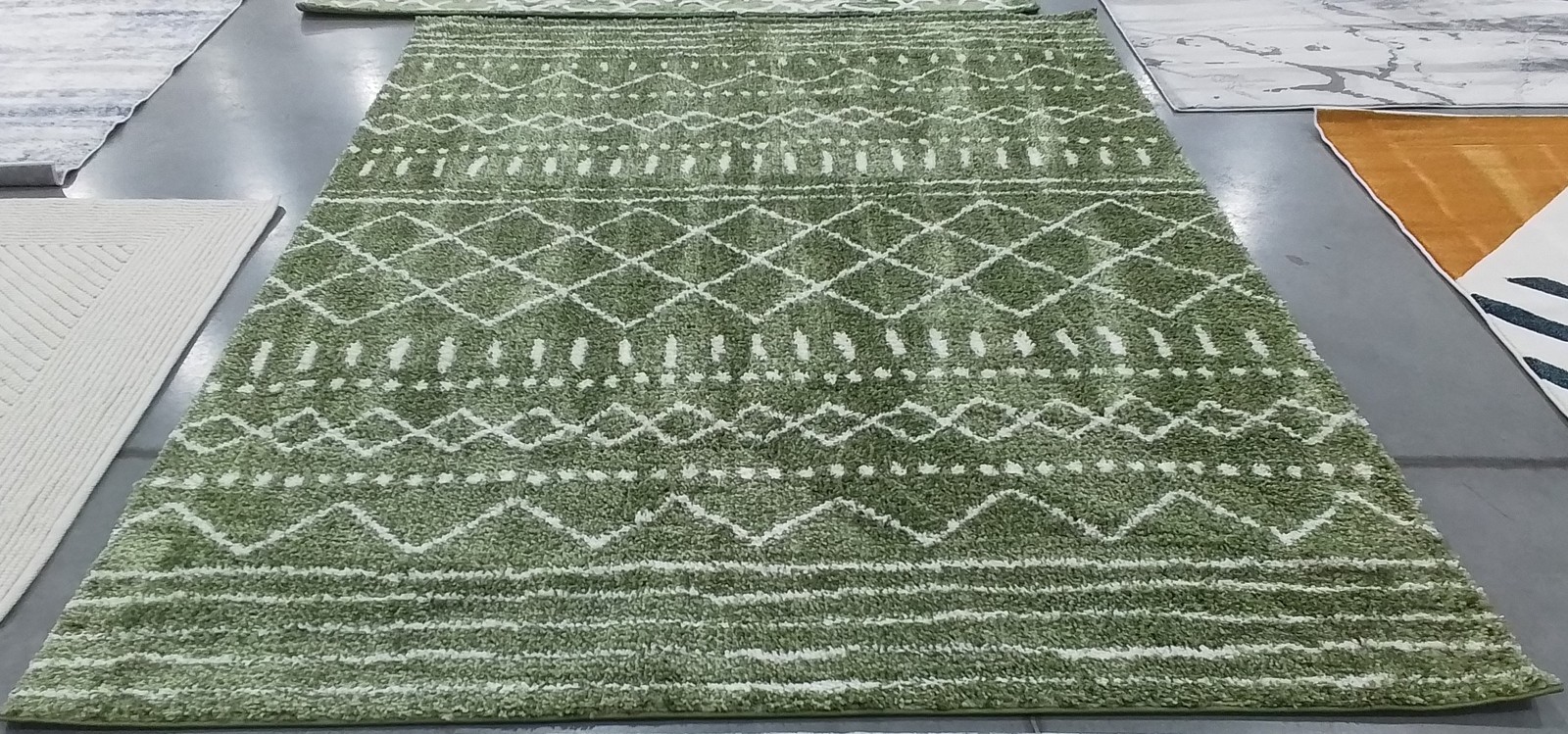 GREEN / IVORY 8'-0" x 10'-0" Back Stain Rug, Reduced Price 1172802002 ASG741X-8 gallery