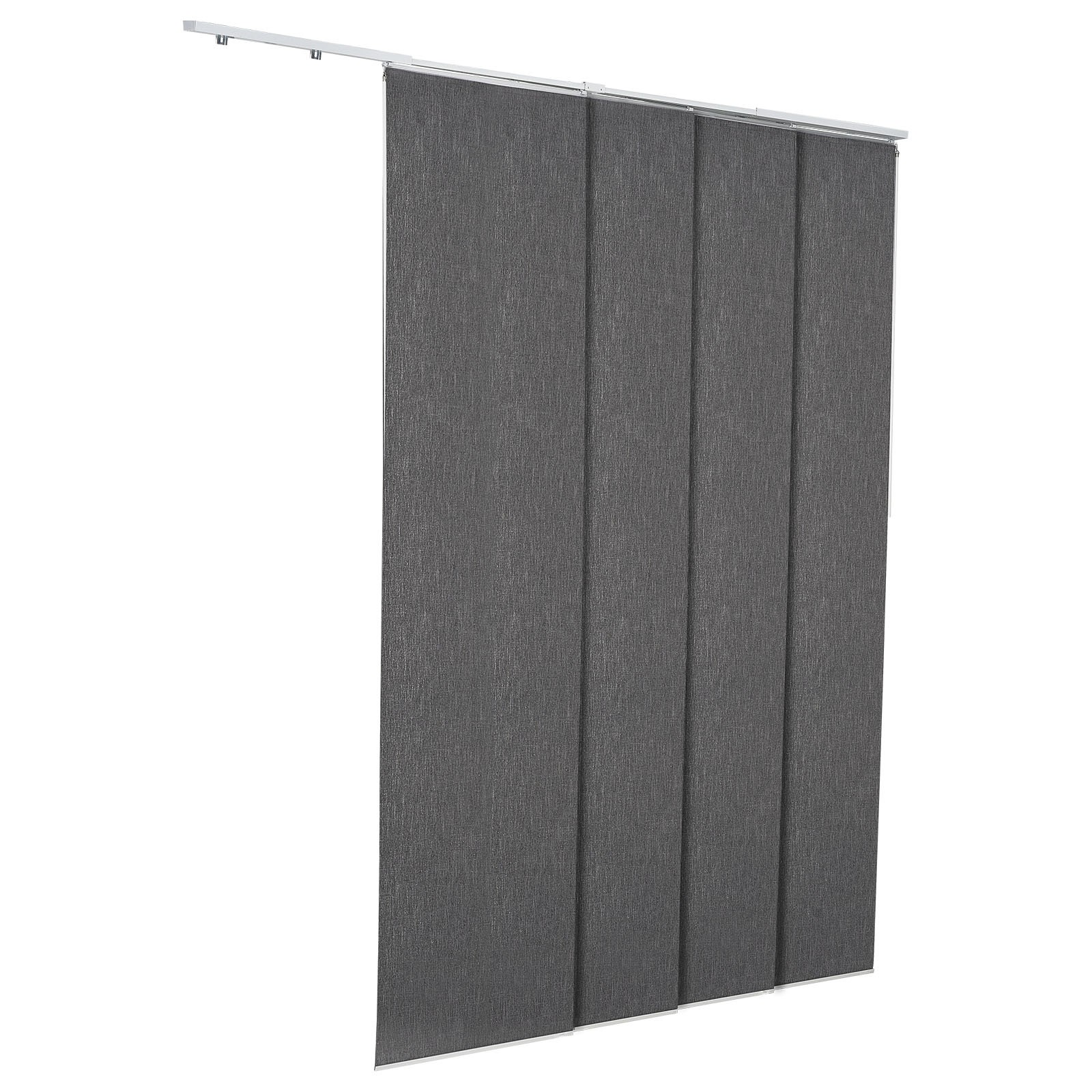 Panel Track Blinds Extendable Track from 45.8 in to 86 in W Trimmable Dark Gray gallery