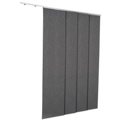 Panel Track Blinds Extendable Track from 45.8 in to 86 in W Trimmable Dark Gray